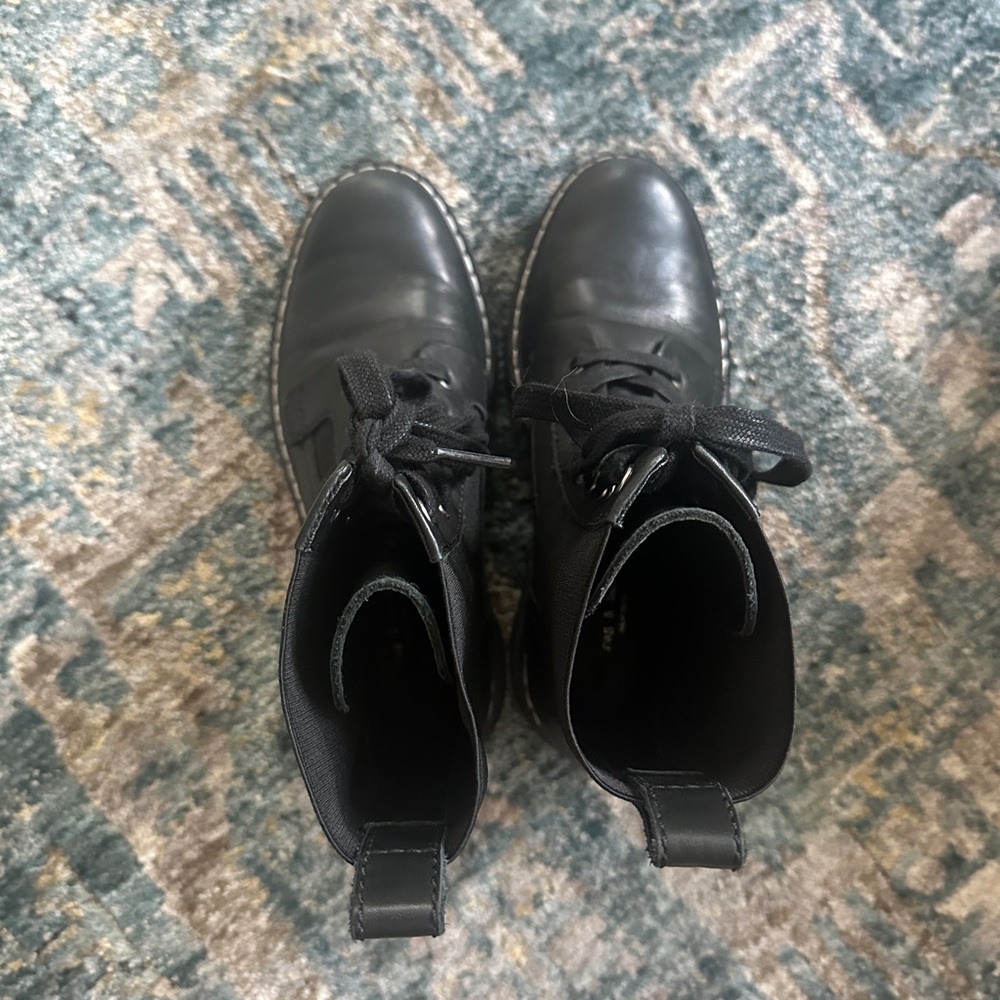 Rag & Bone Black Lace Up Combat Boots - Picture 5 of 6